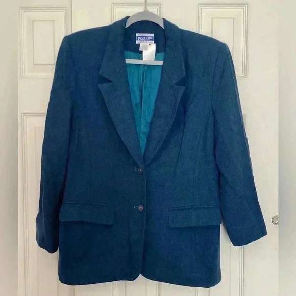 Vintage Pendleton  100% Virgin Wool Blazer Size 12 - Picture 1 of 9